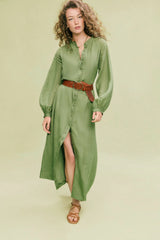 Cedar Green Button Down Granier Dress