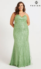 Faviana Long Plus-Size Formal Dress 9572