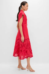 Scarlet Aubrey Applique Shirt Midi Dress