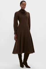 Cinnamon Avara Twill Wool Maxi Dress