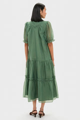 Green Chiffon Selena Maxi Dress