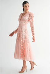 Cara Floral Embroidered A-Line Dress