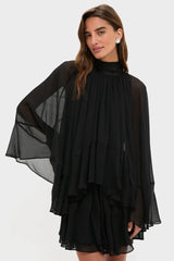 Black Cape Chiffon Mayfield Dress