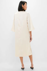 Winter White Side Button Jamie Dress