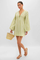 Faded Juniper Ombre Stripe Pia Mini Dress