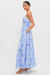Blue Multi Cami Maxi Dress