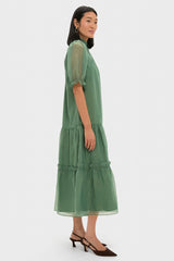 Green Chiffon Selena Maxi Dress