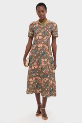 Olive Floral Casey Dress