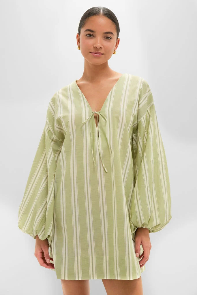 Faded Juniper Ombre Stripe Pia Mini Dress
