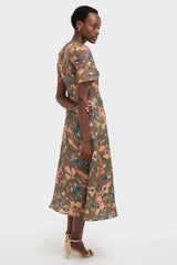 Olive Floral Casey Dress