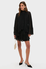 Black Cape Chiffon Mayfield Dress