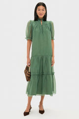 Green Chiffon Selena Maxi Dress