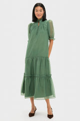 Green Chiffon Selena Maxi Dress