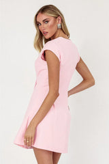 Gerri Sophisticated Mini Dress - Light Pink