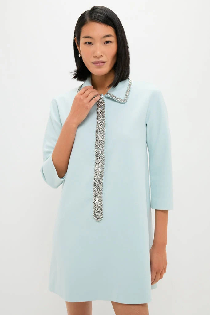 Ice Blue Embellished Nicola Dress