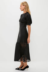 Black Lace Pierpont Midi Dress