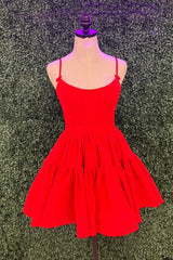 Straps Barbie Pink A-line Short Princess Dress