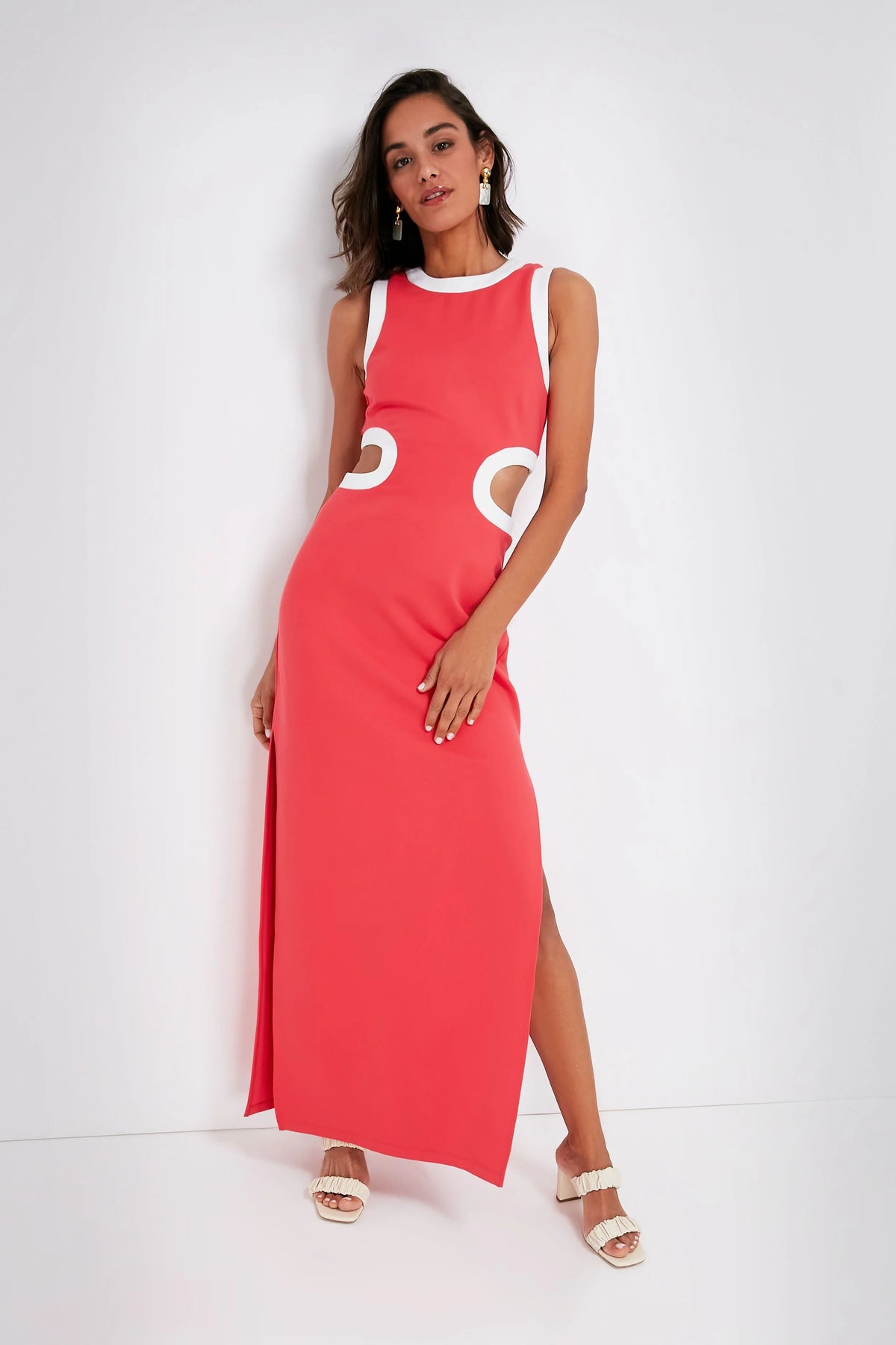 Hibiscus and White Dolce Dress