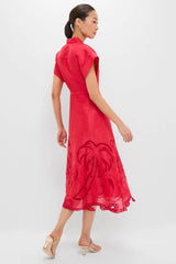 Scarlet Aubrey Applique Shirt Midi Dress