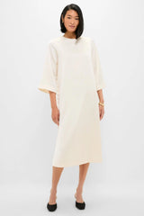 Winter White Side Button Jamie Dress