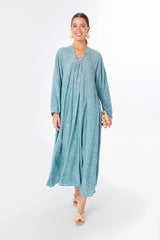 Shangri-La Periwinkle Fiore Maxi Dress