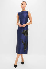 Beetle Sleeveless Pencil Cocktail Midi Dress