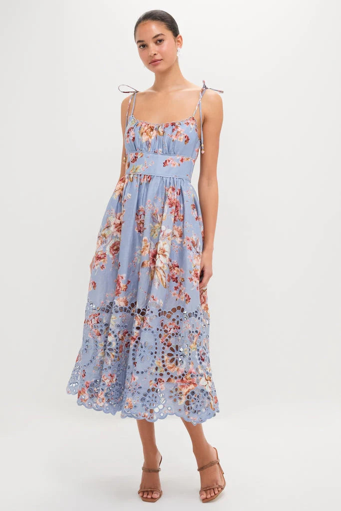 Chambray Floral Awaken Picnic Dress