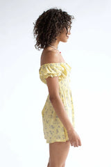 Sunflower Smocked Waist Romper