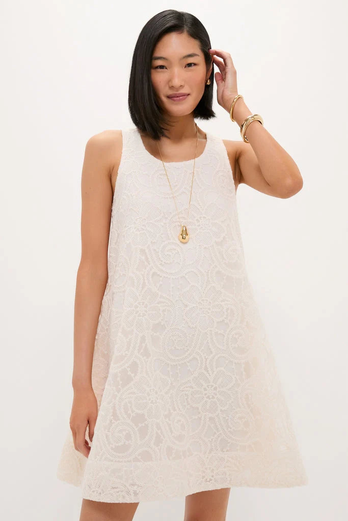 Ivory Lace Organza MaryLiza Swing Dress
