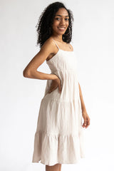 Tiered Gauze Midi Dress