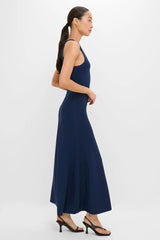 Berry Blue Wells Maxi Dress
