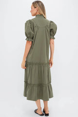 Olive Green Selena Maxi Dress