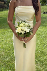 Strapless Sage Sheath Party Dress