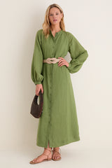 Cedar Green Button Down Granier Dress