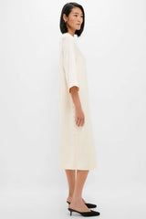 Winter White Side Button Jamie Dress