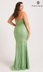 Faviana Long Plus-Size Formal Dress 9572