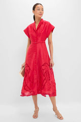 Scarlet Aubrey Applique Shirt Midi Dress
